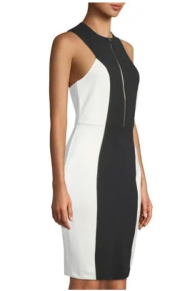 Neiman Marcus Color Block Slimming Sheath Dress - Picture 5 of 8